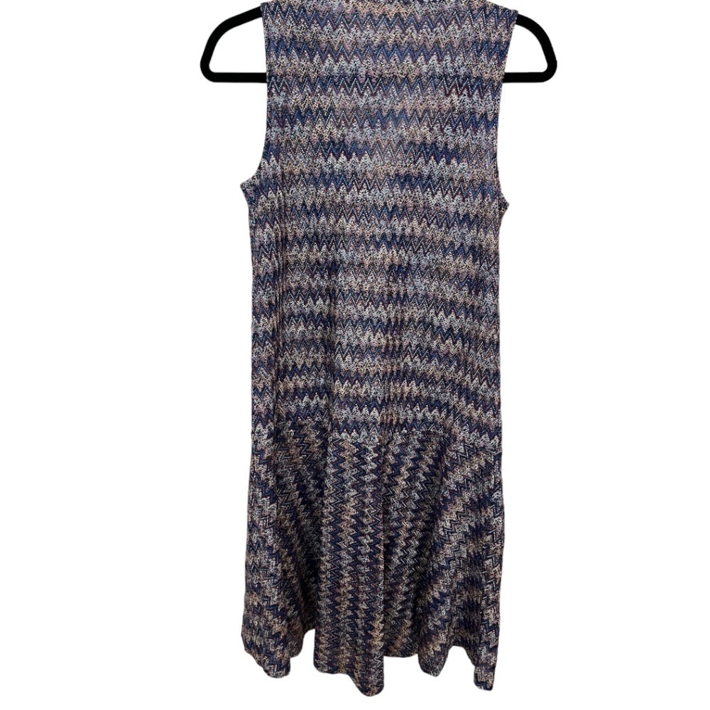 ANTHROPOLOGIE Maeve Westwater Dress Chevron Drop Waist V-Neck Dress Size XS - Picture 2 of 5